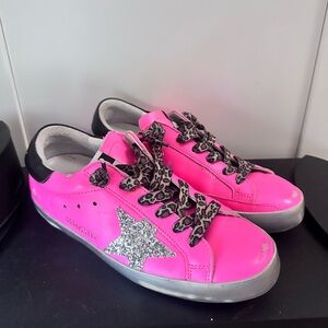 GGDB Golden Goose Authentic Shoes. Hot pink with silver star. Size 38.